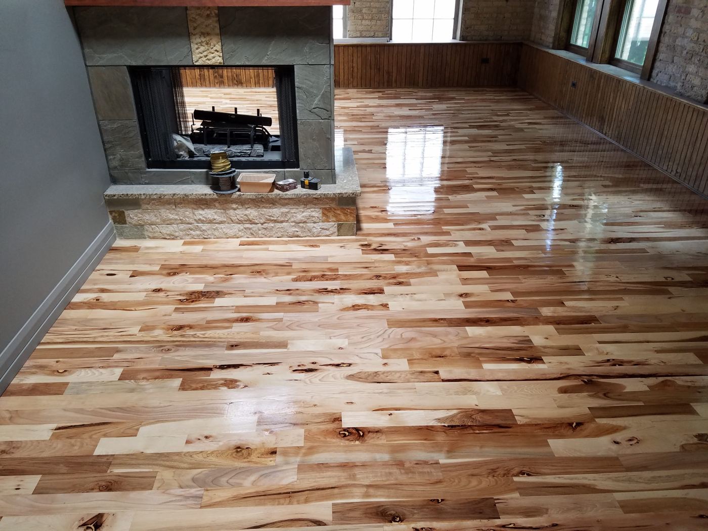 Hardwood floor completed by Artelier Floors