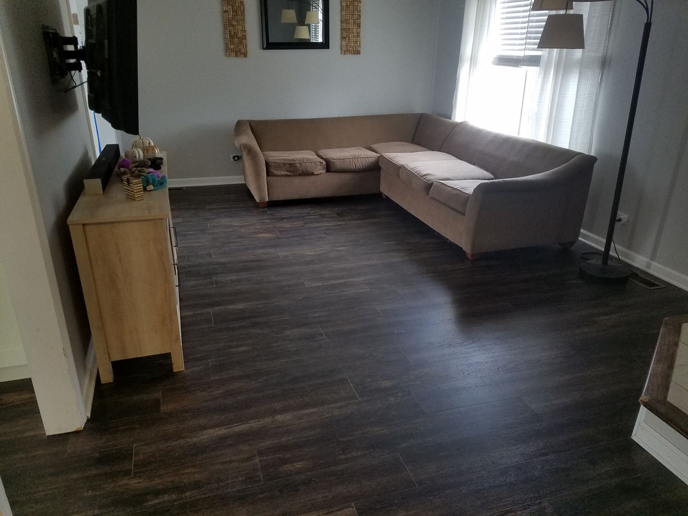 Hardwood floor completed by Artelier Floors